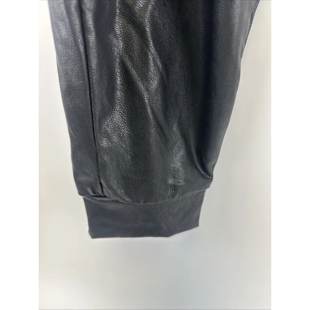 Commando Faux Leather Jogger Pant Black Legging Pull On Pockets Stretch Women XL